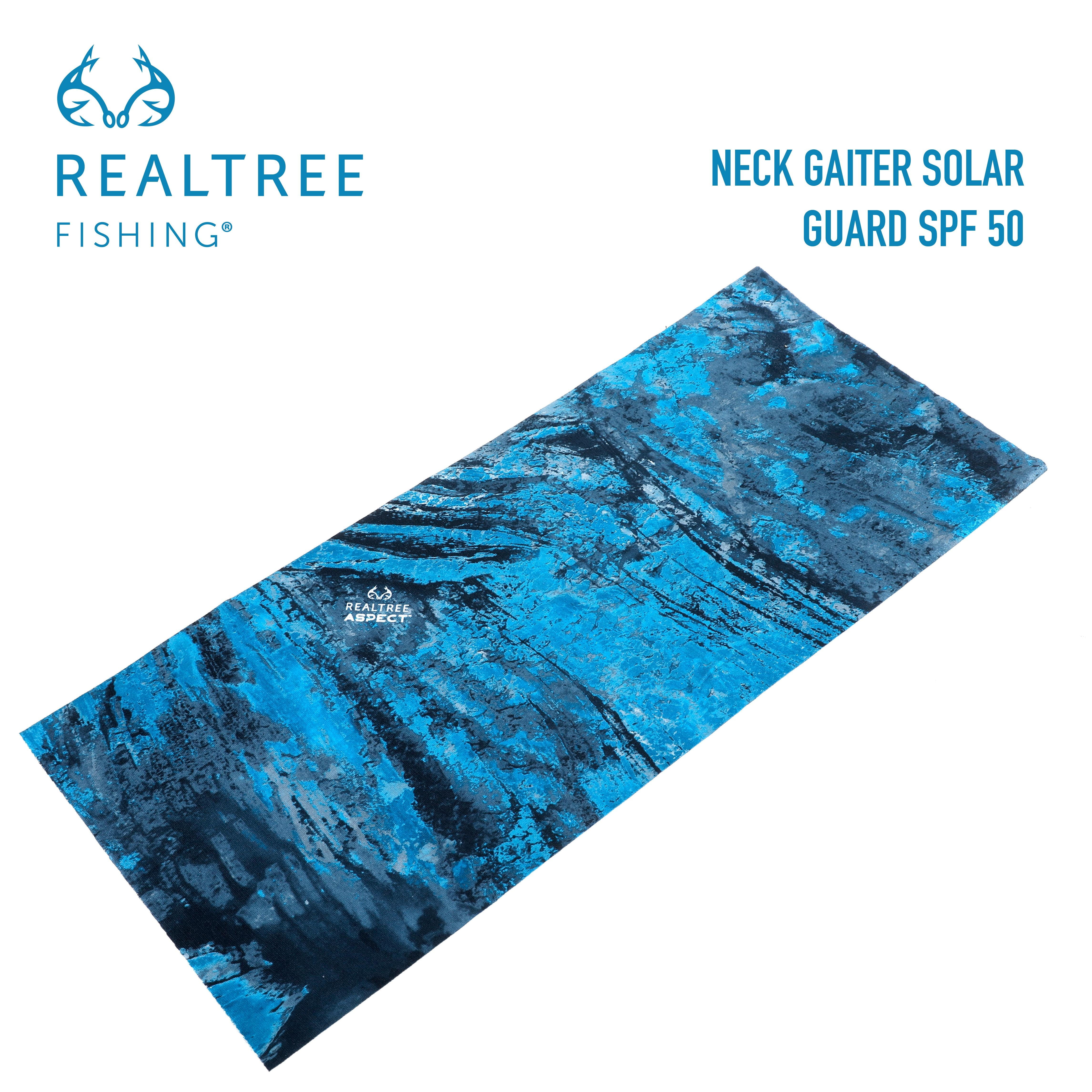 (2 pack) Realtree Neck Gaiter, Solar Guard Fabric, UV Protection, Moisture Wicking, Fishing Face Cover, One Size Fits Most