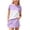Purple, variant on CYRBOKO Girls Outfit Sets, Short Sleeve Casual Cotton Summer T-Shirts and Shorts Purple Size 10-12 T