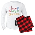 thumbnail image 6 of CafePress - Love Being A Grandma Handprint Multi - Men's Long Sleeve Light Pajama Set, 6 of 7