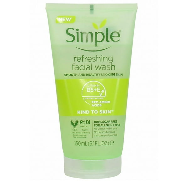 Simple Kind to Skin Gel Nettoyant Rafraîchissant pour le Visage (150 ml)