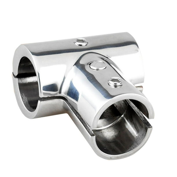 Pasamanos de acero inoxidable 316 de 3 vías para yates y veleros. 90 grados 25mm
