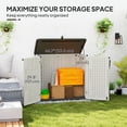 thumbnail image 4 of Outsunny Armoire de Rangement de 185 Gallons avec Dessus Ouvrant et Portes Verrouillables, 4 of 10
