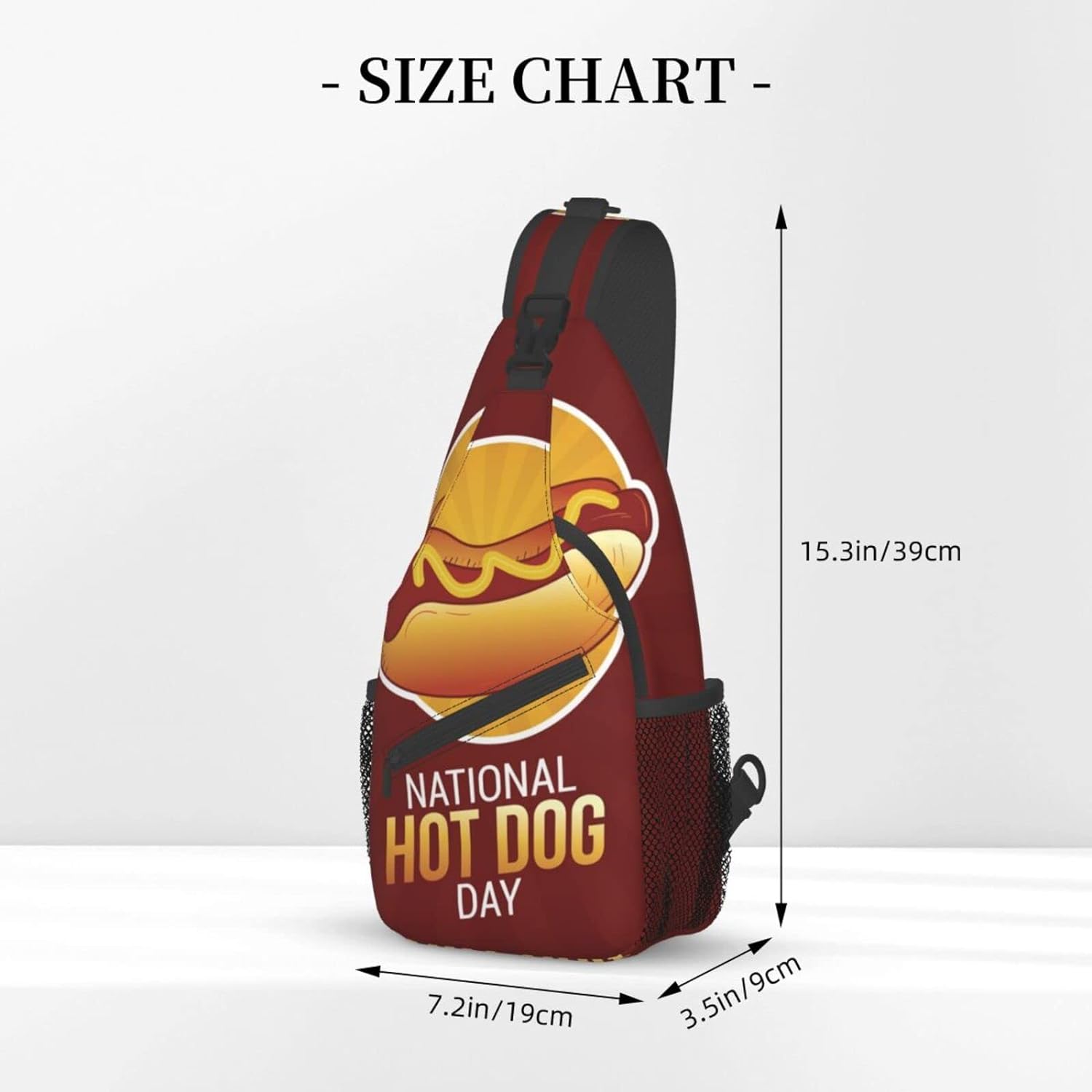 National Hot Dog Day Sling Bag Crossbody Hiking Travel Chest Bags Backpack Shoulder Daypack for Women Men