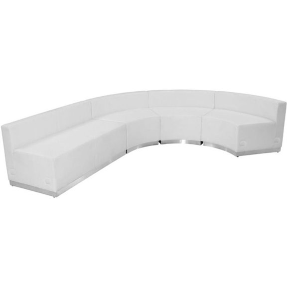 Flash Furniture Hercules Alon 4 Piece Reception Seating in White