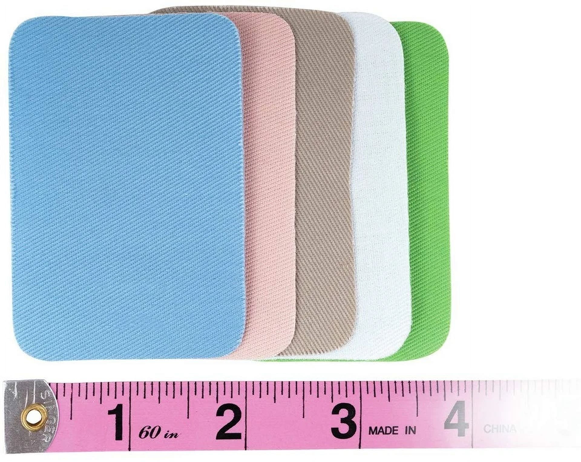 CIRCLE- 10 Count Iron On Light Colored Twill Patches For Clothing Mending And Embelli...