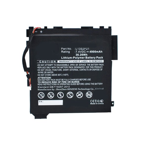 Batteries N Accessories BNA-WB-P5175 Tablets Battery - Li-Pol, 7.4V, 4900 mAh, Ultra High Capacity Battery - Replacement for Lenovo L13M2P23 Battery