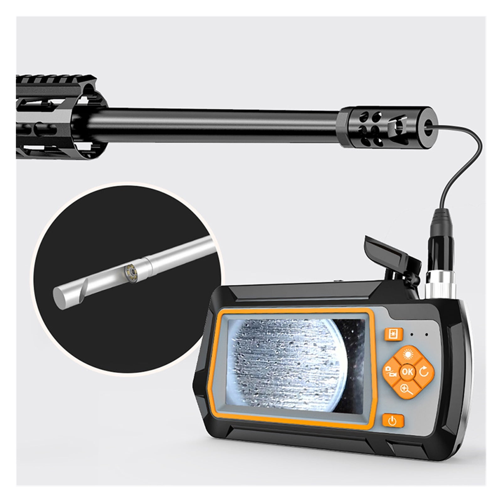 3.9mm LCD Endoscope Cleaning Visual Inspection Camera 20 Caliber Larger Shooting Insertion Tube 4.3 Inch 1080P ,Various Applicable