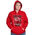 thumbnail image 4 of Maryland is for Crab MD Flag Souvenir Unisex Fleece Graphic Zip Up Hoodie Brisco Brands 2X, 4 of 5