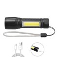 thumbnail image 1 of Mini linterna LED Q5 Zoom portátil con batería integrada, linterna COB de carga USB, lámpara ajustable de 2000 lúmenes para exteriores, 1 of 4