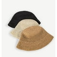 thumbnail image 4 of CoCopeaunts Straw Bucket Hat for Women Summer Sun Protection Braided Fisherman Hat Wide Brim Foldable Roll up Floppy Bucket Cap, 4 of 8