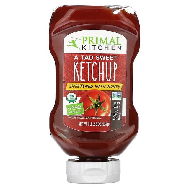 Primal Kitchen, A Tad Sweet Ketchup, Sweetened with Honey, 2.5 oz (524 g)