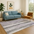 thumbnail image 7 of Addison Rugs Mayfield Premium Machine Washable Transitional Stripes Lavender Rectangle Rug, 2'6" x 3'10", 7 of 7