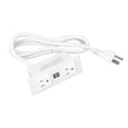 thumbnail image 2 of Recessed Power Strip 2 AC Outlets 2 USB Ports Furniture Desktop Embedded Power Socket 1.5m Cable US Plug 125V, 2 of 7