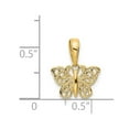 thumbnail image 2 of 14k Yellow Gold Filigree Butterfly Charm - .5 Grams - Measures 8x12mm Wide, 2 of 2