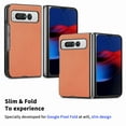 thumbnail image 5 of Allytech Phone Case for Google Pixel Fold, Fibre Texture Design Shockproof Drop Protection Anti-Scratch TPU Back Cover Case for Google Pixel Fold - Brown, 5 of 7