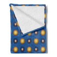 thumbnail image 2 of Astrology Soft Flannel Fleece Throw Blanket, Vintage Pattern with Celestial Elements Astronomic Ornaments, Cozy Plush for Indoor and Outdoor Use, 60" x 80", Yellow Brown and Blue, by Ambesonne, 2 of 5
