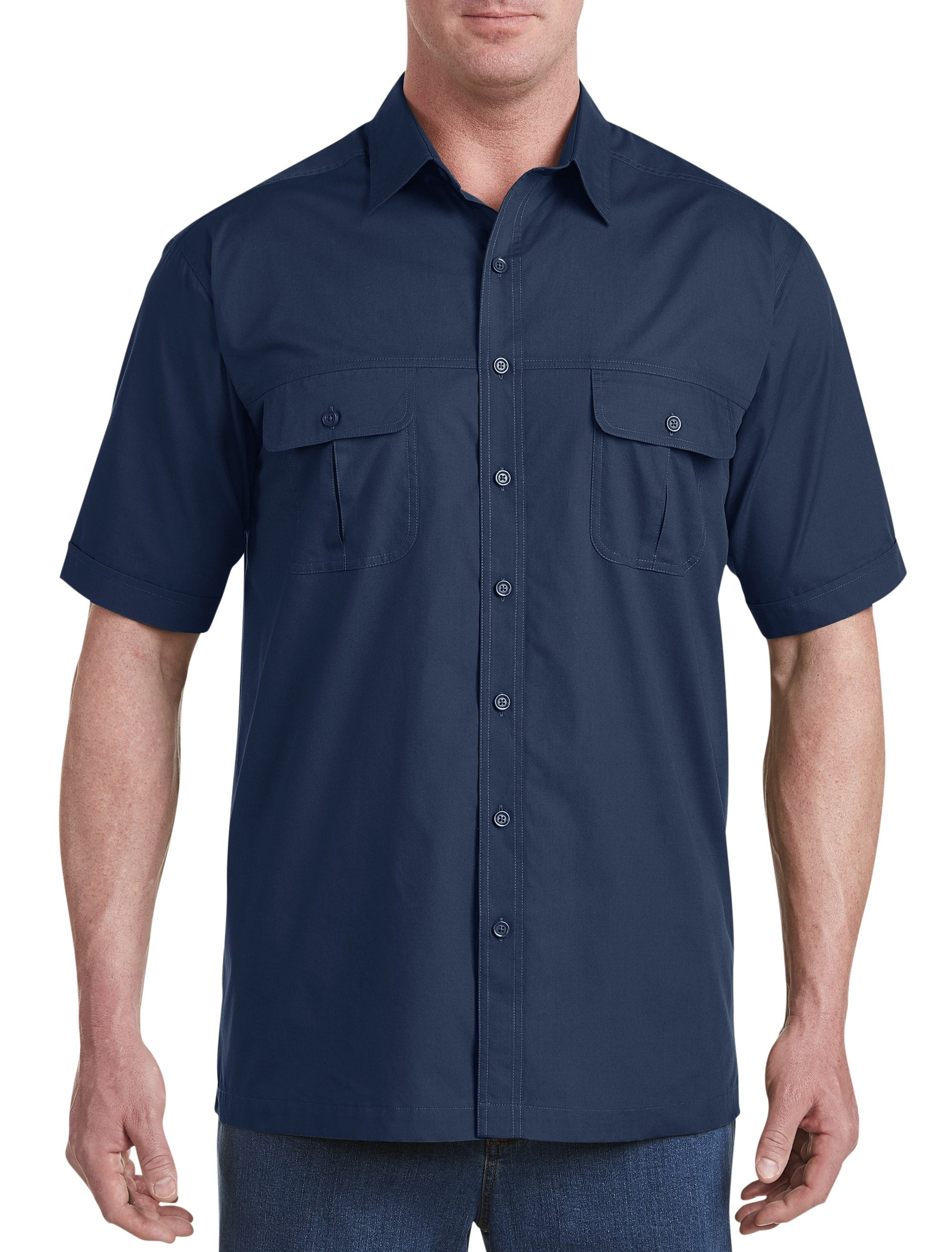 Harbor Bay by DXL Big and Tall Men's Short-Sleeve Co-Pilot Sport Shirt ...