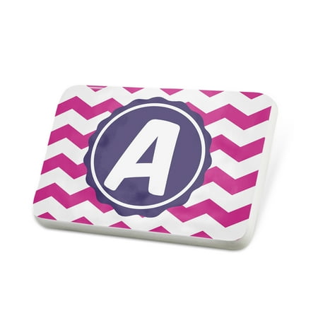 Porcelein Pin Monogram APink Purple Chevron Lapel Badge – NEONBLOND