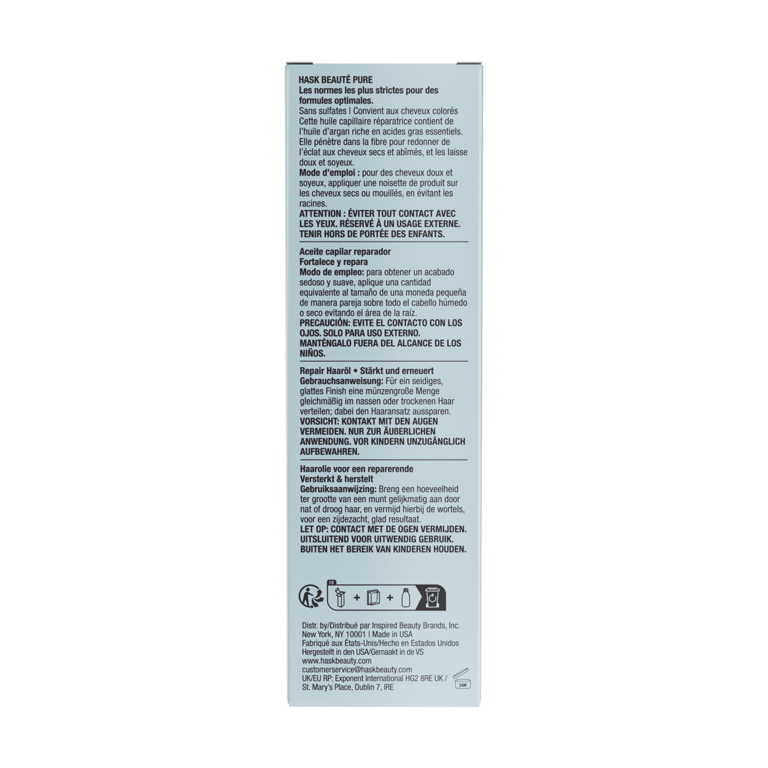 (3 pack) HASK Argan Oil Repairing Hair Oil, 2 fl. oz  (图3)