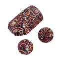 thumbnail image 3 of Unique Bargains Women's 1pc Fashion Pattern Wide Headwrap10.24"x4.72" Wine Red, 3 of 5