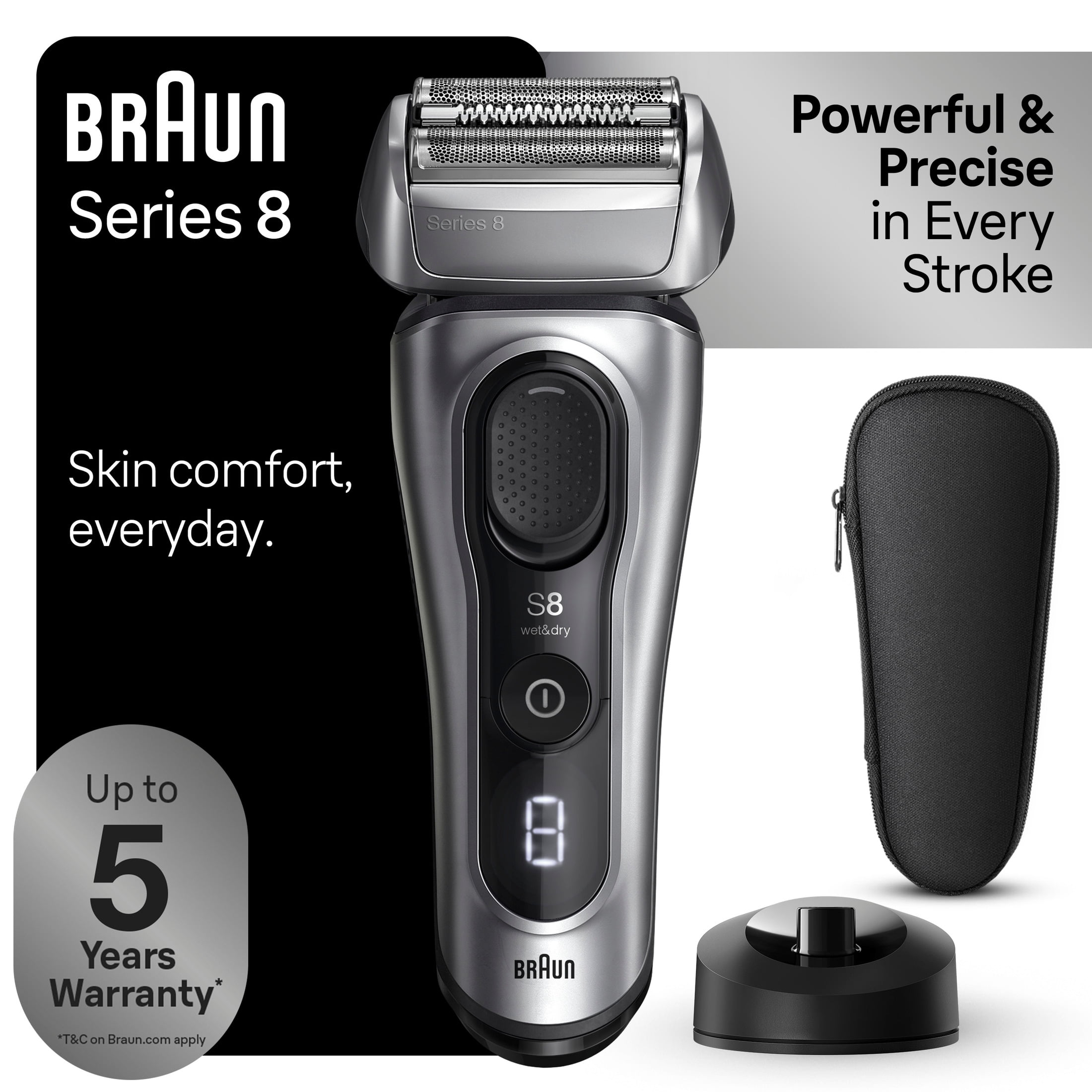 BRAUN Series 9 9295cc Wet & Dry Men's Electric Shaver, 2x Opti