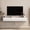 White, variant on Demi Bonn Floating TV Stand - Wall - Mounted, LED Lights, Power Outlet, High - Gloss, Wood