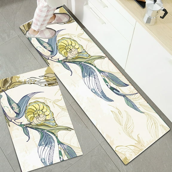 2PC Kitchen Mat Cushioned Anti-Fatigue Kitchen Rug Waterproof Non-Slip Heavy Duty 17.7x30 17.7x47inch