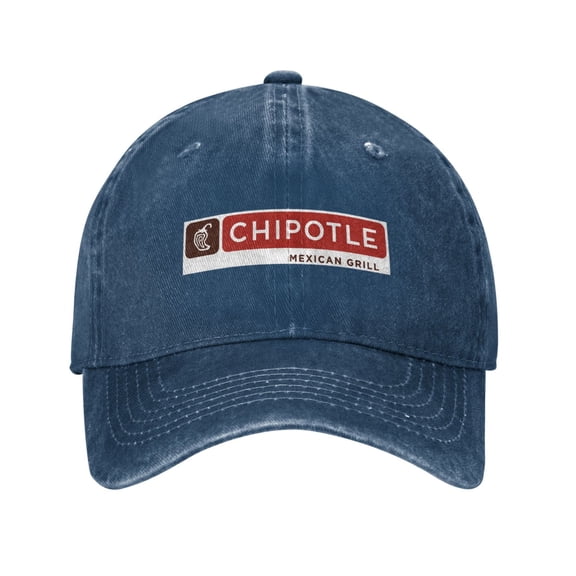 Chipotle Mexican Grill Logo Unisex Adult Washed Denim Cotton Sport Outdoor Baseball Cap Adjustable Cowboy Baseball Hat
