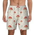 thumbnail image 3 of Uemuo Mushroom Pattern Mens Swim Trunks Quick Dry Board Shorts with Mesh Lining, Stretch Beach Shorts Quick Dry No-Chafing Board Shorts-3X-Large, 3 of 9