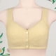 thumbnail image 4 of Conjunto de lencería Sujetadores de cierre fácil para mujer, sujetadores deportivos diarios sin aros, ropa interior femenina de mediana edad Ygjytge Amarillo T 36 para Mujer, 4 of 5