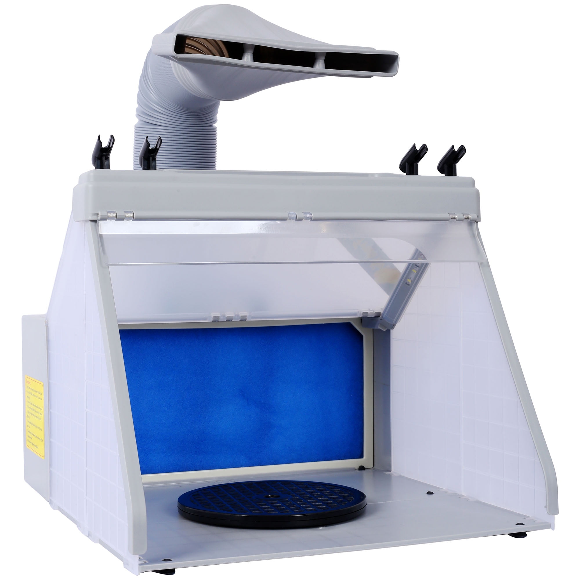 Versatile Paint Spray Booth with LED Lights & 360° Turntable for Models DC12V/1.6A Motor Included