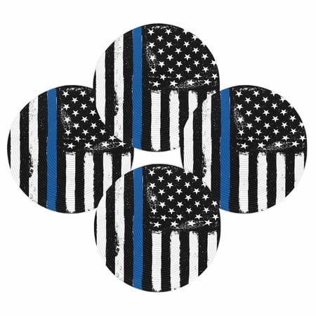 4th of July Round Placemats Set of 4 American USA Flag Place Mats Independence Day Woven Placemat Black White And Blue Line Circle Braided Table Mat for Kitchen Dining Table Party Home Decor 15 Inch 4th of July Round Placemats Set of 4 American USA Flag Place Mats Independence Day Woven Placemat Black White And Blue Line Circle Braided Table Mat for Kitchen Dining Table Party Home Decor 15 Inch