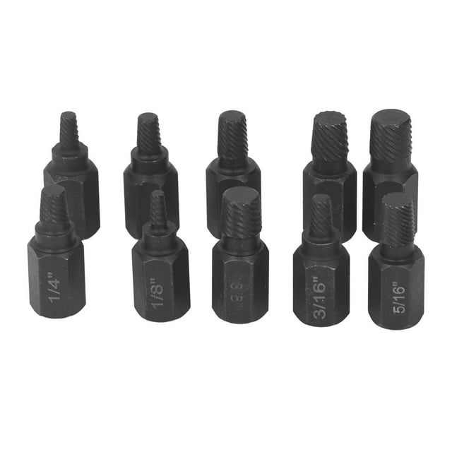 Dissolvant de Vis Endommagé, Kit Extracteur de Vis Cassés 10 Pcs Efficace Portable pour Écrou