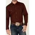 thumbnail image 3 of Gibson Trading Co Men's Basic Solid Long Sleeve Pearl Snap Western Shirt Burgundy Medium, 3 of 4