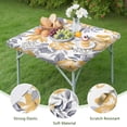 thumbnail image 4 of Pioneer Flower Floral Print Pattern Square Fitted Tablecloth with Elastic Edge,Square Table Cover,Washable Elastic Table Cover for Home Kitchen Party Decor 34"x34", 4 of 6