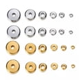 thumbnail image 2 of GKNET 20Pcs/lot 3-10mm Stainless Steel Spacer Beads Flat Round Loose Big Hole Beads-Steel-10mm, 2 of 8
