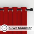 thumbnail image 5 of Lfeey Black out Curtains for Bedroom 63 inch Long, Red White, Christmas Modern Thermal Insulated Grommet Window Drapes, 2 Panels, 5 of 7