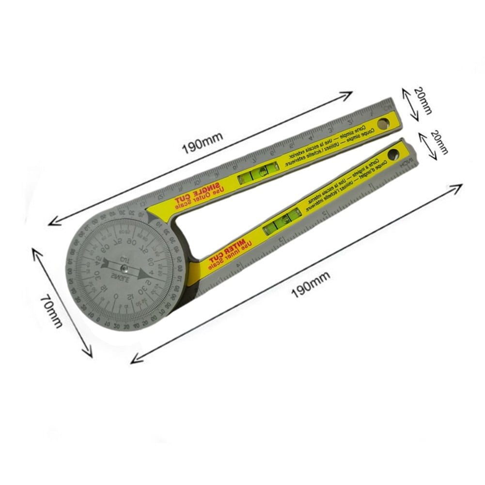Engineering Angle Protractor Finder Rule Degree Measurement Ruler P3 