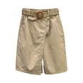 thumbnail image 2 of Women's Solid Color Linen Cropped Trousers - Pocket Overalls, Comfortable for All Seasons, 2 of 8