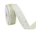 thumbnail image 2 of Cadorn 1 PCS Christmas Snowflake Ribbon, Beige Festive Decorative Trim for Christmas Tree Xmas Holiday Party Decorations, 2 of 6