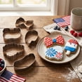 thumbnail image 4 of Cook With Color 5-Piece Stainless Steel Cookie Cutter Set, Patriotic Holiday Shapes for Sandwiches and Baking, Red, White, and Blue, 4 of 5