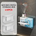 thumbnail image 3 of Kitchen Wipes Storage Box Wall Mounted Tissue Box No Punching Self-Adh,, 3 of 8