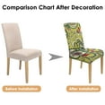 thumbnail image 7 of Vintage Paisley and Bohemian Floral Pattern Dining Chair Covers Set of 4 with Colorful Ethnic Retro Decorative Design Washable Polyester Stretch Slipcovers Removable Protector for Artistic Decor, 7 of 7