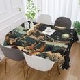 thumbnail image 2 of Yayeee Tablecloths for Rectangular Tables 54 x 54 inch Party Table Cover, Black Dinosaur, 2 of 6