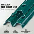thumbnail image 2 of 7ft Fence Post 10 Pack - Heavy Duty Metal T-Posts - Q235 Steel Green Fence Posts for Farms, Gardens, and Yards, 2 of 7