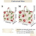 thumbnail image 2 of FORMRS Womens Corduroy Tote Bag Crossbody Shoulder Handbag with Pocket, Watercolor Cherry, 2 of 7