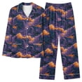 thumbnail image 2 of Fengactive Womens Halloween Pajama Set Long Sleeve Button Down Top with Pockets and Matching Lounge Pants, 2 of 7