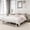 White, variant on Tslinn Metal Queen Bed Frame with Headboard and Footboard,Black Color,Classic Style