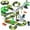 Green, variant on Wefone Dinosaur Track Toy Set for Kids, Spiral Climb & Waterfall Race Track with Dino Car, Flexible DIY Track Playset with Figures & Accessories, STEM Gift for Boys Girls Ages 3+.