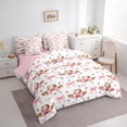 thumbnail image 3 of Castle Fairy Pink Bow Hats Bedding Comforter Set,Western Cowgirl Queen Bedding Sets, 3 of 8